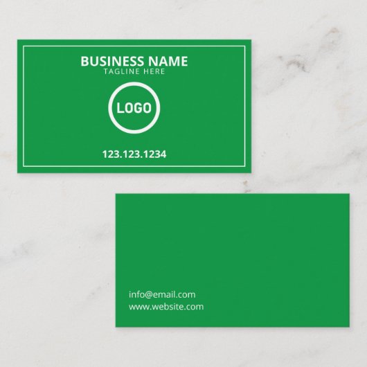 Moderne Green und White Logos Landscapes Rasenmähe Visitenkarte (Vorne/Hinten)