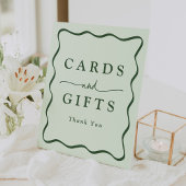 Moderne Green Wavy Frame Cards und Geschenke Sockelschild