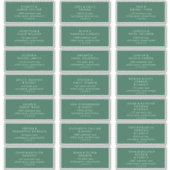 Moderne Green Wedding Guest Address Labels (Vorderseite)