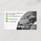 Moderne Green Welder Business Card Visitenkarte (Rückseite)