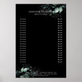 Moderne, Greenery Black Poster (Vorne)