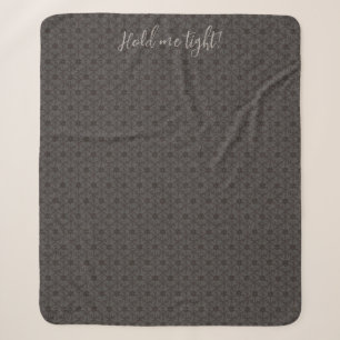 Moderne Greige und Charcoal geometrische Schneeflo Sherpadecke