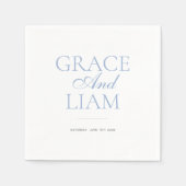 Moderne Grenz-Elegance Hochzeit Napkin Serviette (Vorderseite)