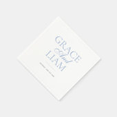 Moderne Grenz-Elegance Hochzeit Napkin Serviette (Ecke)