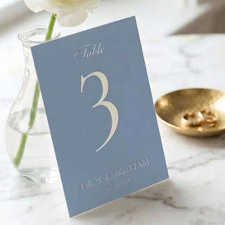 Moderne Grenz-Elegance Hochzeit-Tischnummern Einladung