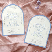 Moderne Grenz Elegante Hochzeit Einladung