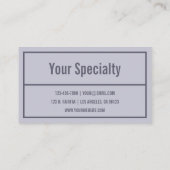 Moderne Grenzen - Ihr Name | Hazy Lavender Lila Visitenkarte (Rückseite)