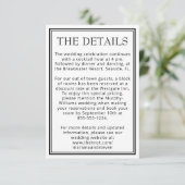 Moderne Grenzen Minimalistisch Schwarz-weiß Begleitkarte (Stehend Vorderseite)