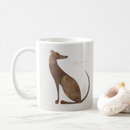 Moderne Greyhound Dog Portrait Tasse