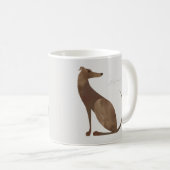 Moderne Greyhound Dog Portrait Tasse (VorderseiteRechts)