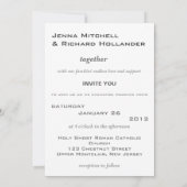 Moderne Grid Blue Wedding Einladung (Rückseite)