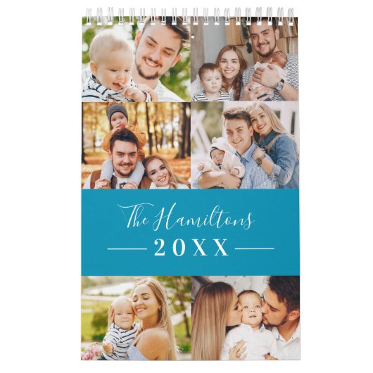 Moderne Grid Collage Foto Family 2025 Kalender (Titelbild)