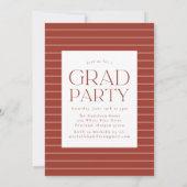 Moderne Grid Rust 9 Foto Collage Graduation Party Einladung (Rückseite)