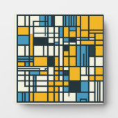 Moderne Gridabstraktion - Mondrian-Inspiriert Geom Fotoplatte (Vorderseite)