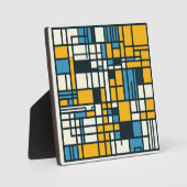 Moderne Gridabstraktion - Mondrian-Inspiriert Geom Fotoplatte (Vorderseite)