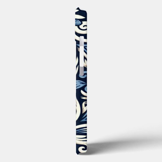 Moderne griechisch-blaue Muster Case-Mate iPhone Hülle (Rückseite / Links)