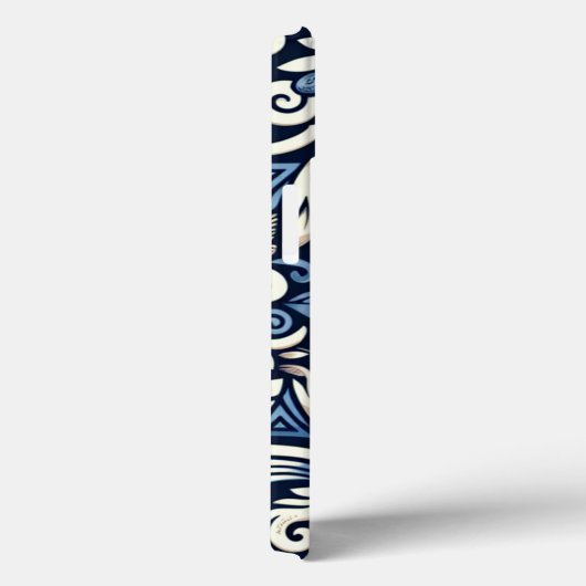 Moderne griechisch-blaue Muster Case-Mate iPhone Hülle (Rückseite / Rechts)