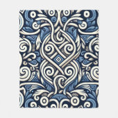 Moderne griechisch-blaue Muster Fleecedecke (Vorderseite)