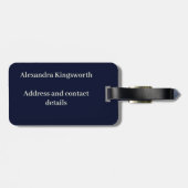 Moderne griechisch-blaue Muster Gepäckanhänger (Rückseite horizontal)