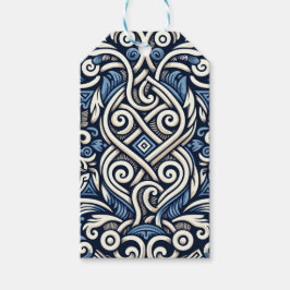 Moderne griechisch-blaue Muster Geschenkanhänger