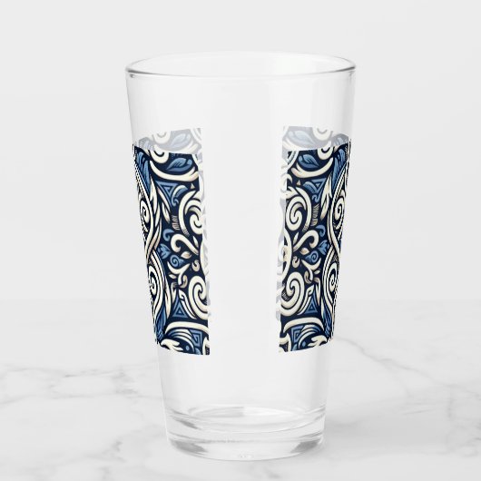 Moderne griechisch-blaue Muster Glas (Links)