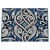 Moderne griechisch-blaue Muster Große Geschenktüte (Vorderseite)