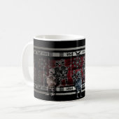 Moderne griechische schwarze Abbildung Kaffeetasse (Vorderseite Links)