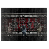 Moderne griechische schwarze Abbildung Schneidebrett (Vorderseite)