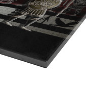 Moderne griechische schwarze Abbildung Schneidebrett (Ecke)