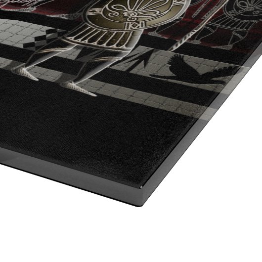 Moderne griechische schwarze Abbildung Schneidebrett (Ecke)