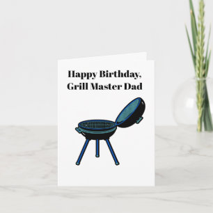 Moderne Grill Master Happy Birthday Card für Vater Karte