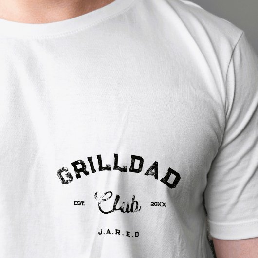 Moderne Grill Vater Individuelle Name GRILLEN des T-Shirt