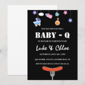 Moderne Grillen Baby Dusche Einladungen (Vorne/Hinten)