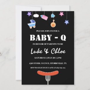 Moderne Grillen Baby Dusche Einladungen