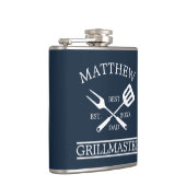 Moderne GRILLEN Grill Master Fathers Day Geschenke Flachmann (Rechts)