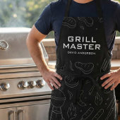 Moderne Grillmeister-Typografie mit minimalem BBQ Schürze