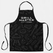 Moderne Grillmeister-Typografie mit minimalem BBQ Schürze (Vorderseite)
