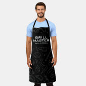 Moderne Grillmeister-Typografie mit minimalem BBQ Schürze (Getragen)