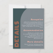 Moderne Groovy Arch Retro Hochzeitsdetails (Vorderseite)