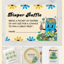 Moderne Groovy Daisy Blau Gelb Sie ist bereit zu P