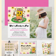 Moderne Groovy Daisy Pink Gelb Sie ist bereit zu p