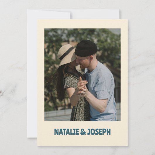 Moderne Groovy floral farbenfrohe Retro Bold Weddi Einladung (Rückseite)