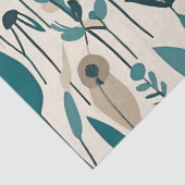 Moderne Groovy Retro Mod Aquamarine Blume Seidenpapier (Detail)