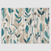 Moderne Groovy Retro Mod Aquamarine Blume Seidenpapier (Vorderseite)