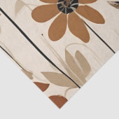 Moderne Groovy Retro Rusty Brown Blume Seidenpapier (Detail)
