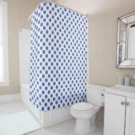 Moderne große Blue Polka Dot Handtuch Duschvorhang