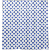 Moderne große Blue Polka Dot Handtuch Duschvorhang (Vorderseite)