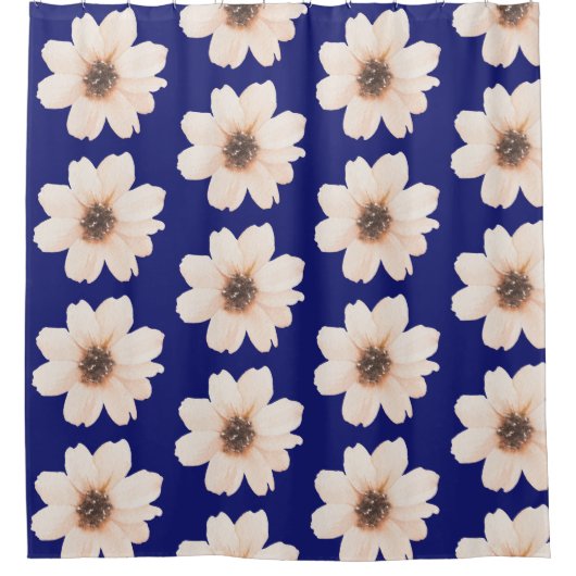 Moderne große Blume Duschvorhang (Vorderseite)