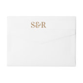 Moderne große Monogramm fett einfache Hochzeit (Rückseite)