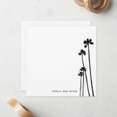 Moderne große Palmen exotische tropische Insel Mitteilungskarte (Vorderseite/Rückseite Beispiel)